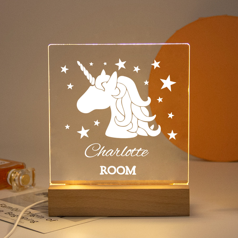 Personalized Nightlight USB LED Customized Name 3D Lamp