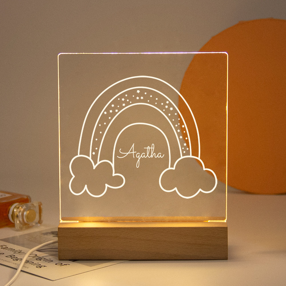 Personalized Nightlight USB LED Customized Name 3D Lamp