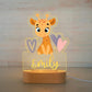Personalized USB NightLight Custom Name Acrylic Lamp Animal Design
