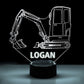 Personalized Car LED USB Night Light Custom Name Acrylic Lamp For Kids