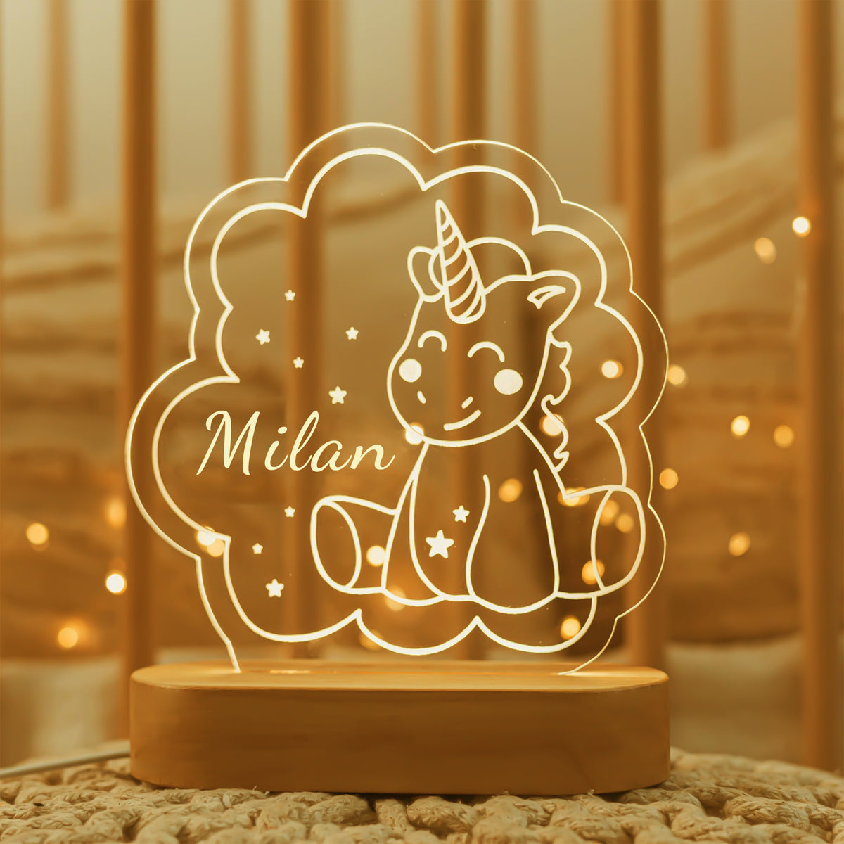 Custom Baby Kids USB Night Light Personalized Children Name Lamp