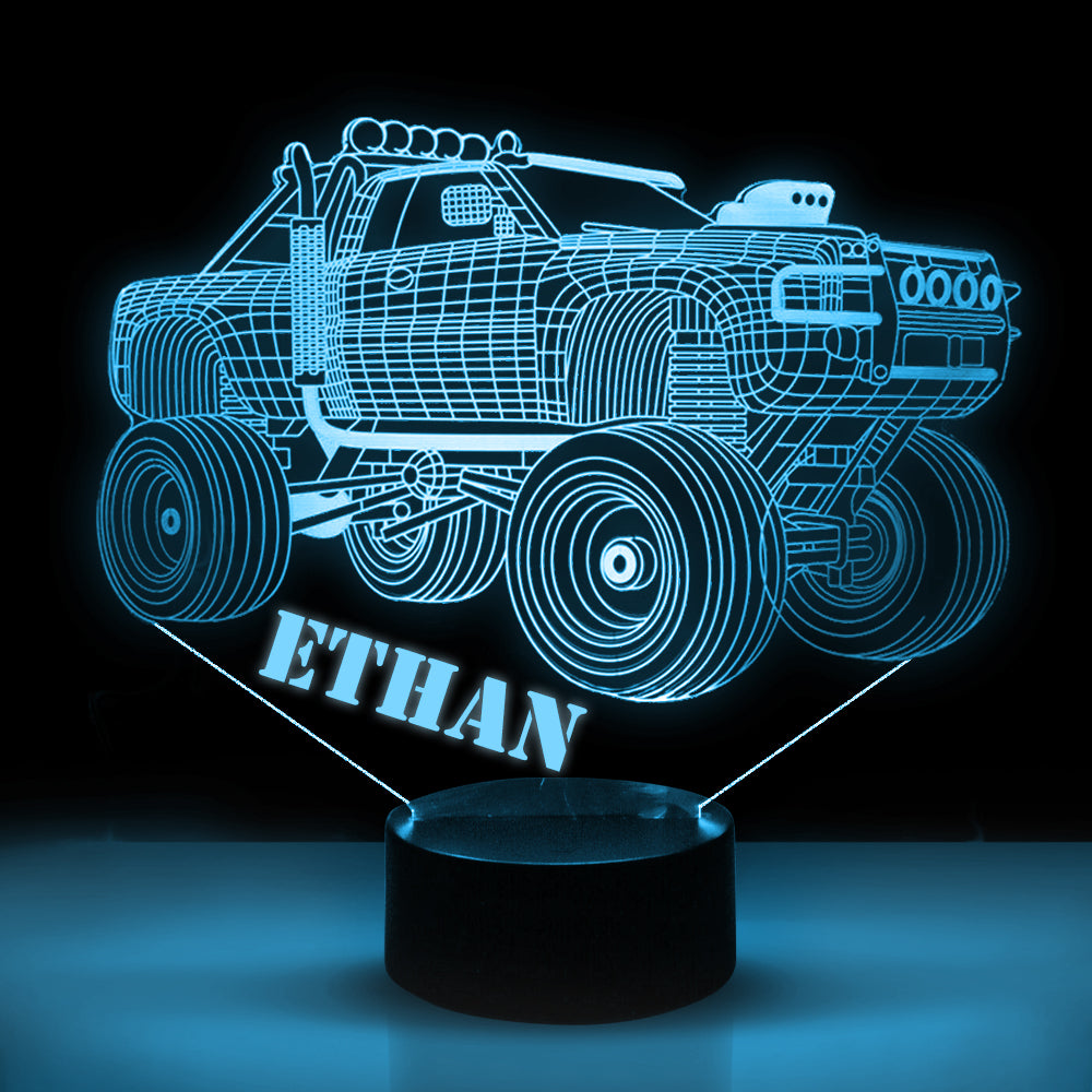 Personalized Car LED USB Night Light Custom Name Acrylic Lamp For Kids