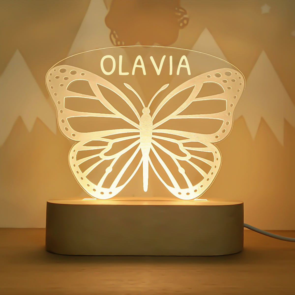 Custom Baby Kids USB Night Light Personalized Children Name Lamp
