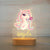 Personalized USB NightLight Custom Name Acrylic Lamp Animal Design
