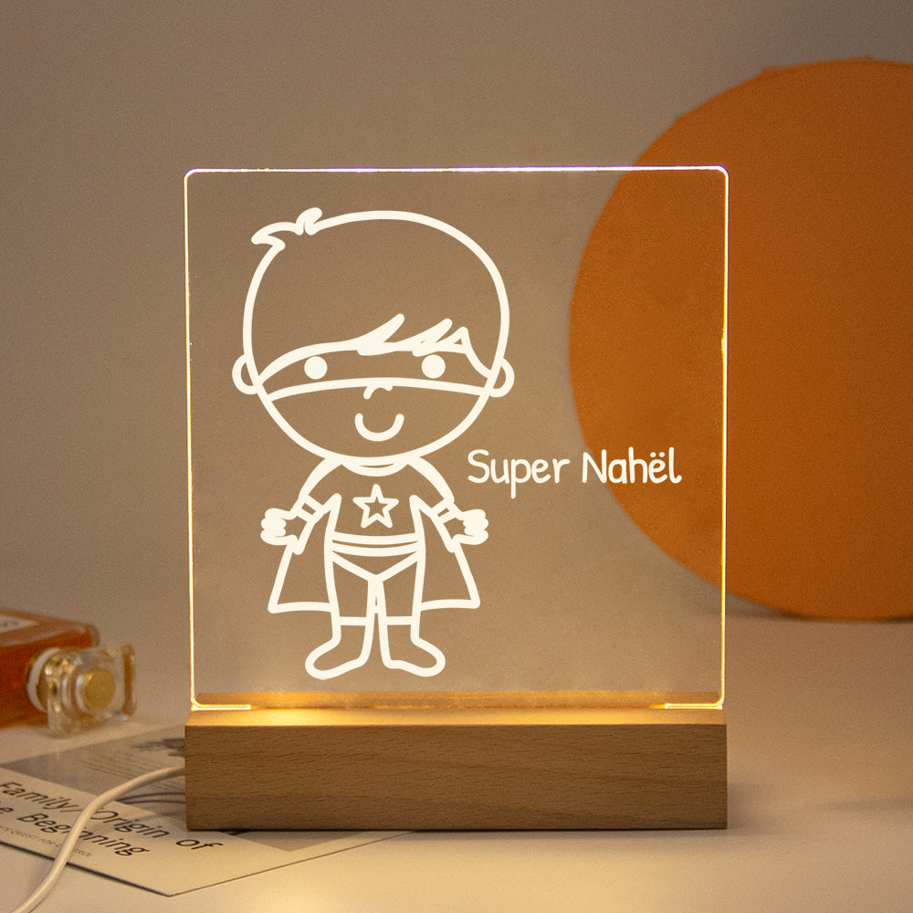 Personalized Nightlight USB LED Customized Name 3D Lamp