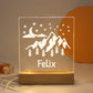 Personalized Nightlight USB LED Customized Name 3D Lamp