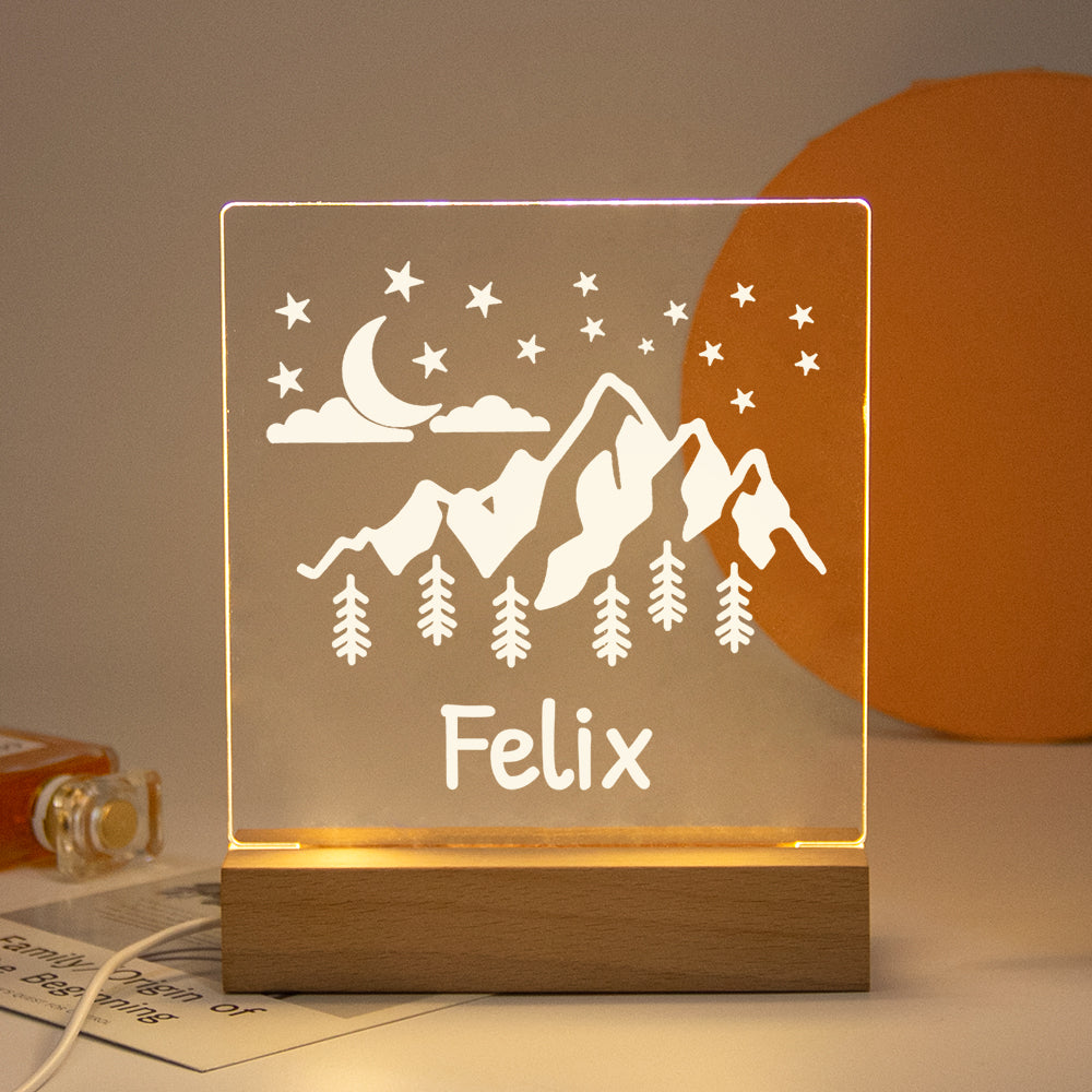 Personalized Nightlight USB LED Customized Name 3D Lamp