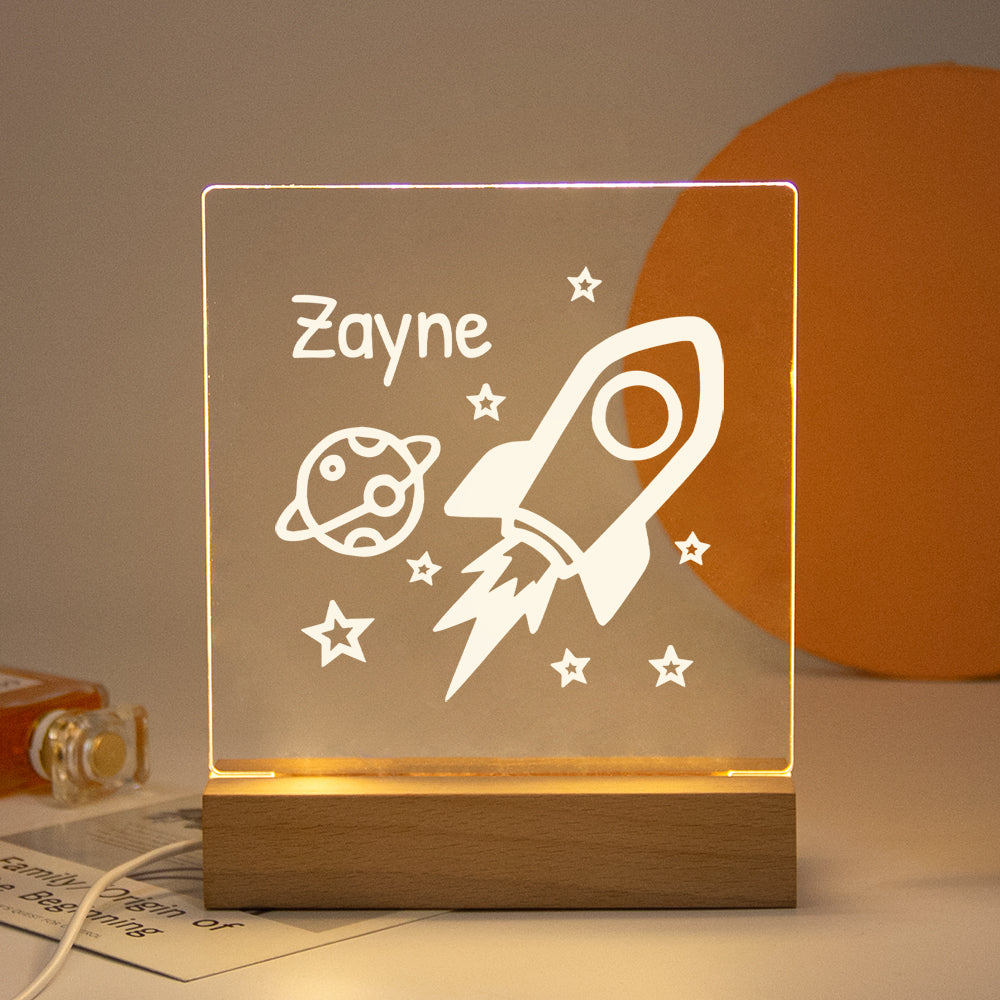 Personalized Nightlight USB LED Customized Name 3D Lamp