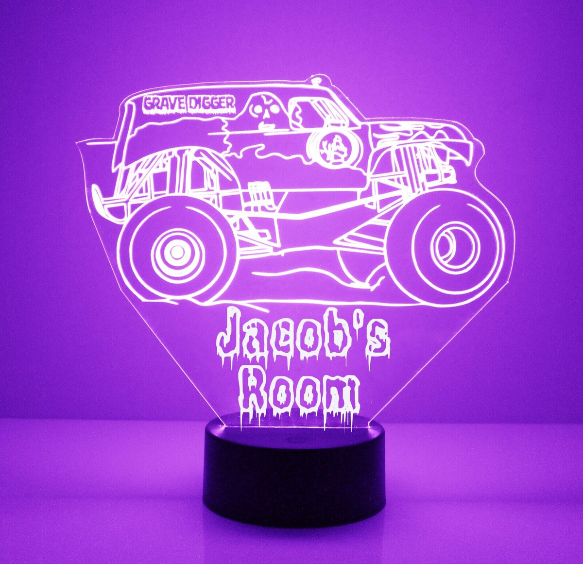Personalized Car LED USB Night Light Custom Name Acrylic Lamp For Kids