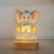 Personalized USB NightLight Custom Name Acrylic Lamp Animal Design