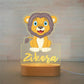 Personalized USB NightLight Custom Name Acrylic Lamp Animal Design