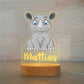 Personalized USB NightLight Custom Name Acrylic Lamp Animal Design