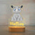 Personalized USB NightLight Custom Name Acrylic Lamp Animal Design