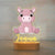 Personalized USB NightLight Custom Name Acrylic Lamp Animal Design
