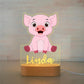 Personalized USB NightLight Custom Name Acrylic Lamp Animal Design