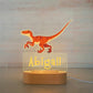 Personalized USB NightLight Custom Name Acrylic Lamp Animal Design