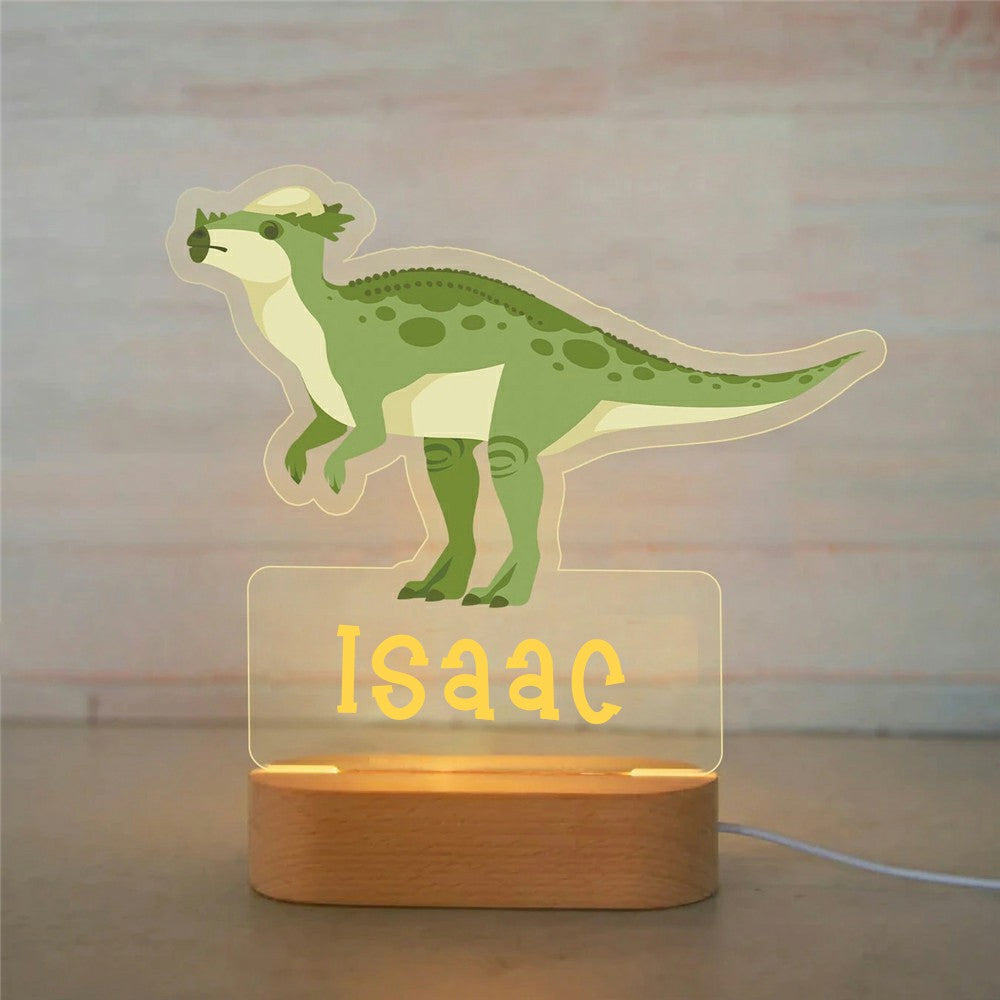 Personalized USB NightLight Custom Name Acrylic Lamp Animal Design
