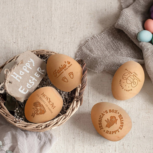 Eggs Wooden Carved Name First Spring Gift for baby/kid Easter egg Name Tags Basket Stuff Handmade Gift
